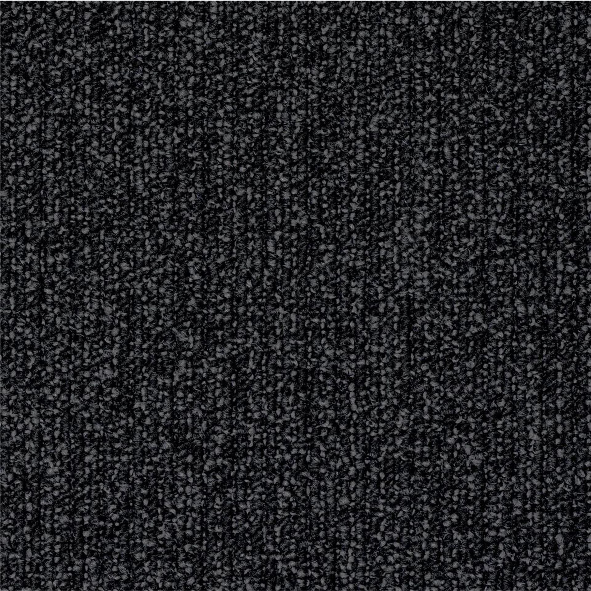 Teppichfliesen 50 x 50 cm Schlinge strukturiert Reclaim Ribs A819 9501 Schwarz Linear