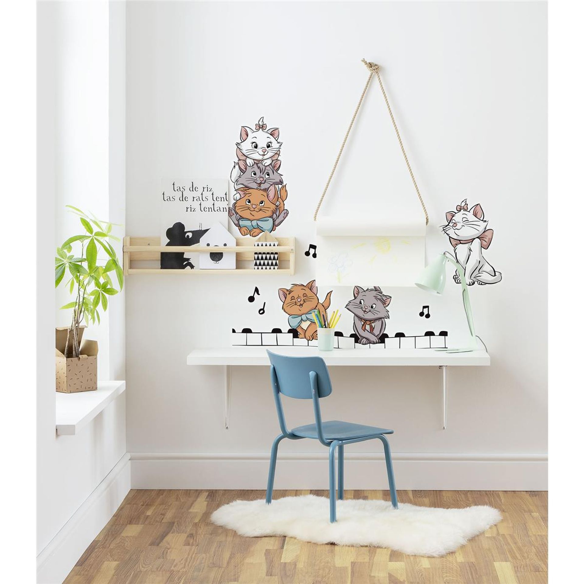 Wandtattoo - Aristocats Kittens  - Größe 50 x 70 cm