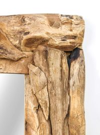 Wandspiegel Root Teak EDE-04 Natur Teak Wurzelholz B/H/T: 9 cm 120 cm 220 cm
