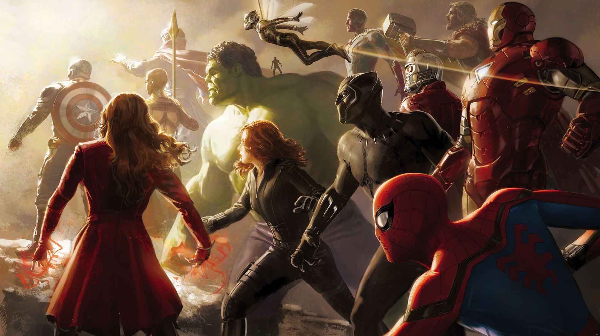 Vlies Fototapete - Avengers Final Battle - Größe 500 x 280 cm