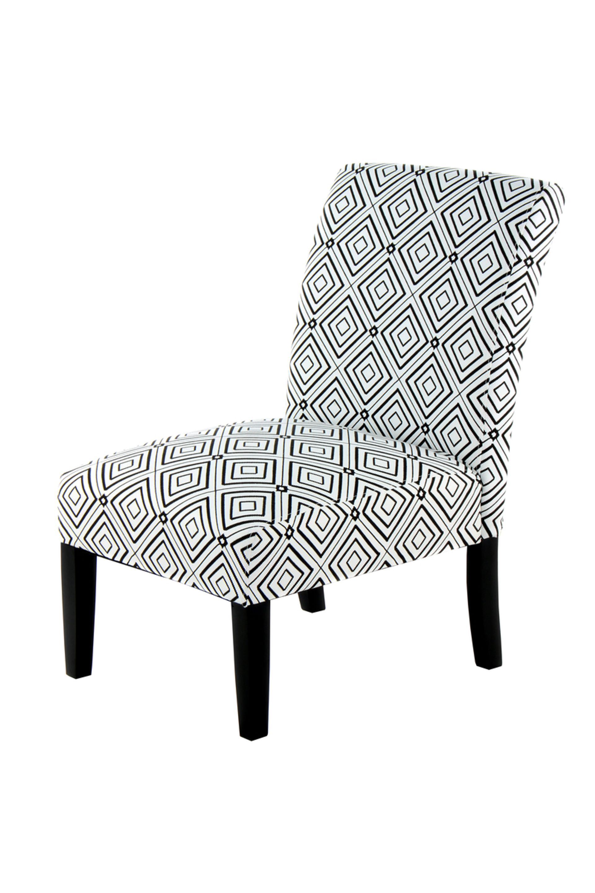 Stuhl Indira 110 Schwarz / Weiß - 77 cm (L) x 55 cm (B) x 92 cm (H)