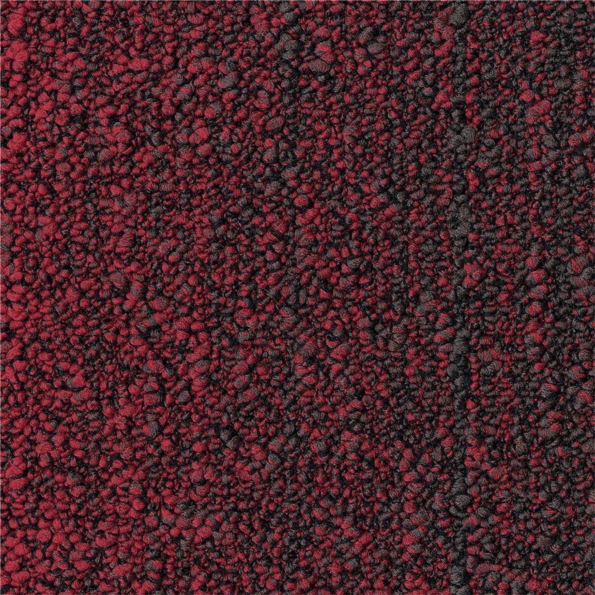 Teppichfliesen 50 x 50 cm Schlinge strukturiert Fuse B755 2952 Rot Textur