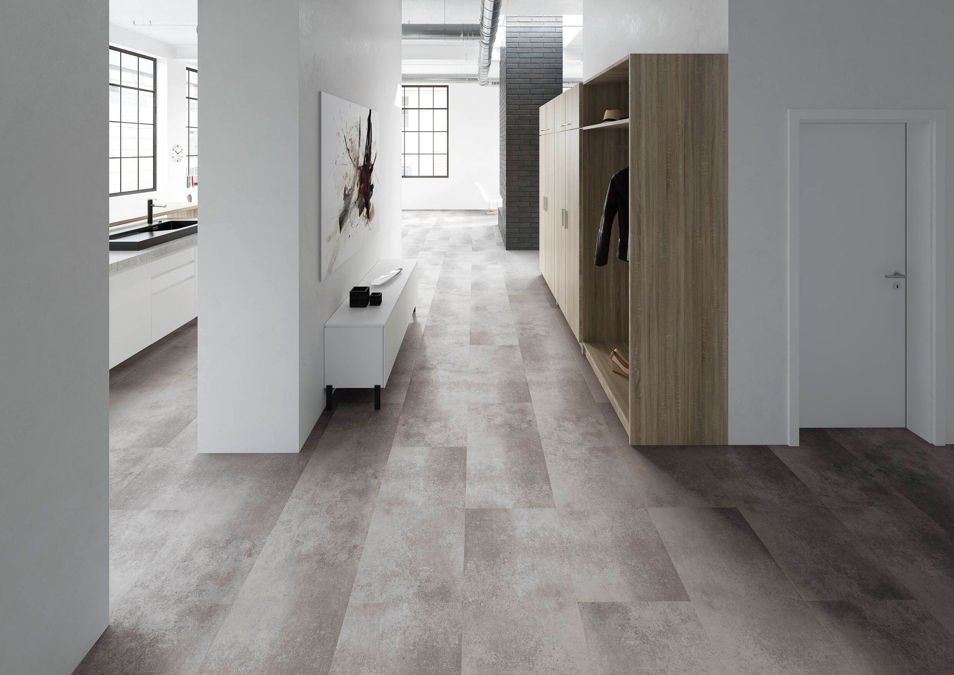 Designboden Click 866X Grey Washed Stone - Planke 30,31 cm x 60,72 cm - Nutzschichtdicke 0,4 mm