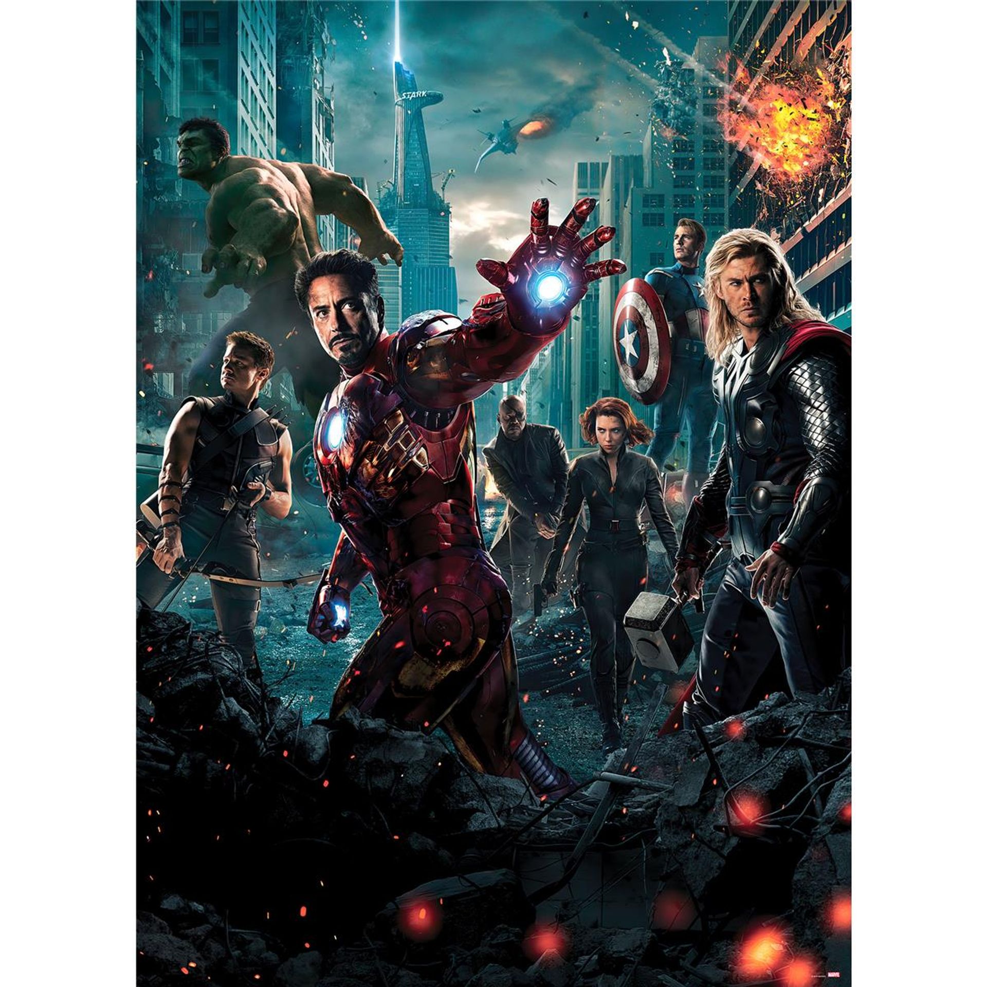 Papier Fototapete - Avengers Movie Poster - Größe 184 x 254 cm