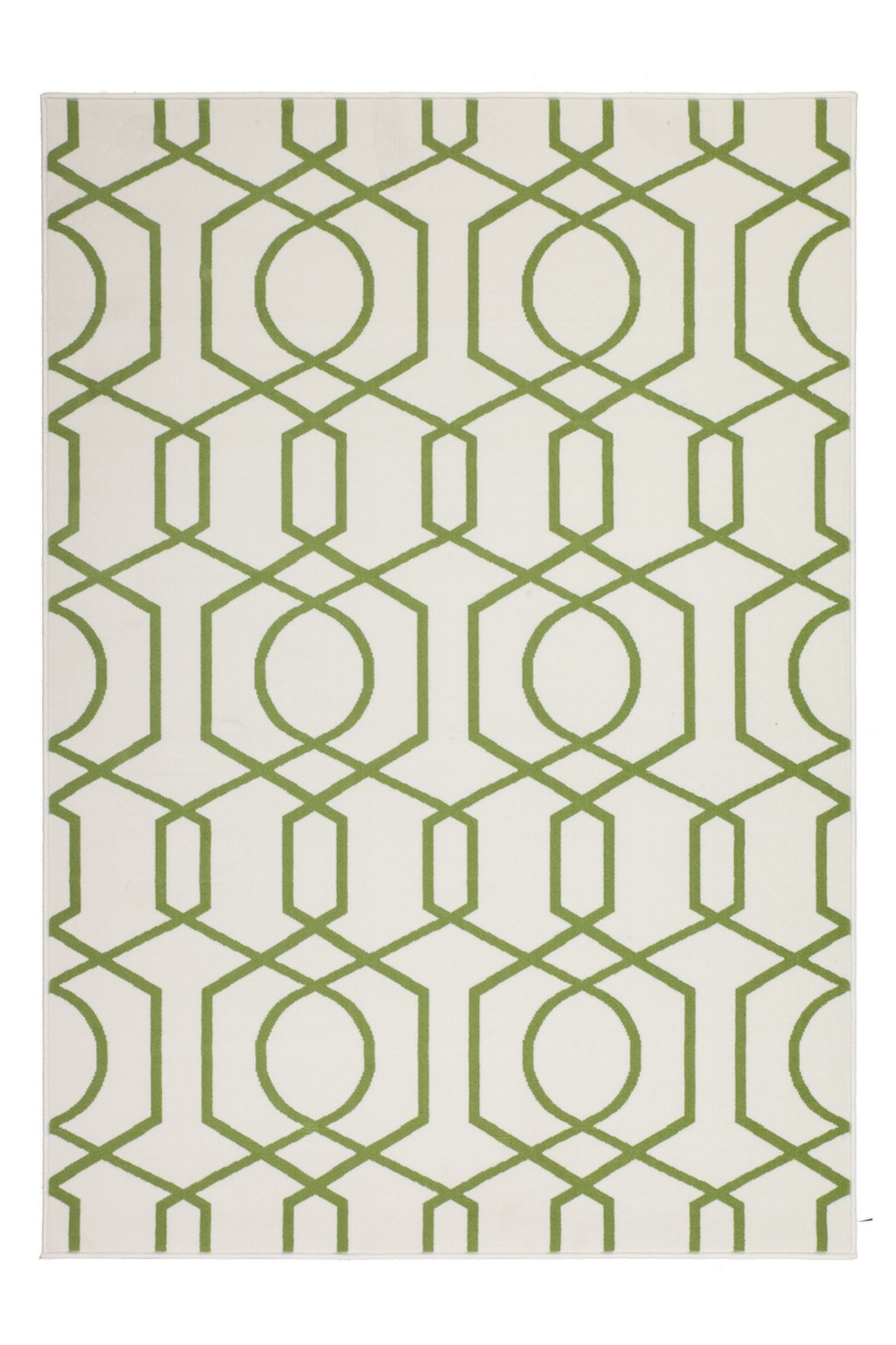 Teppich Now! 400 Elfenbein / Grün 160 cm x 230 cm