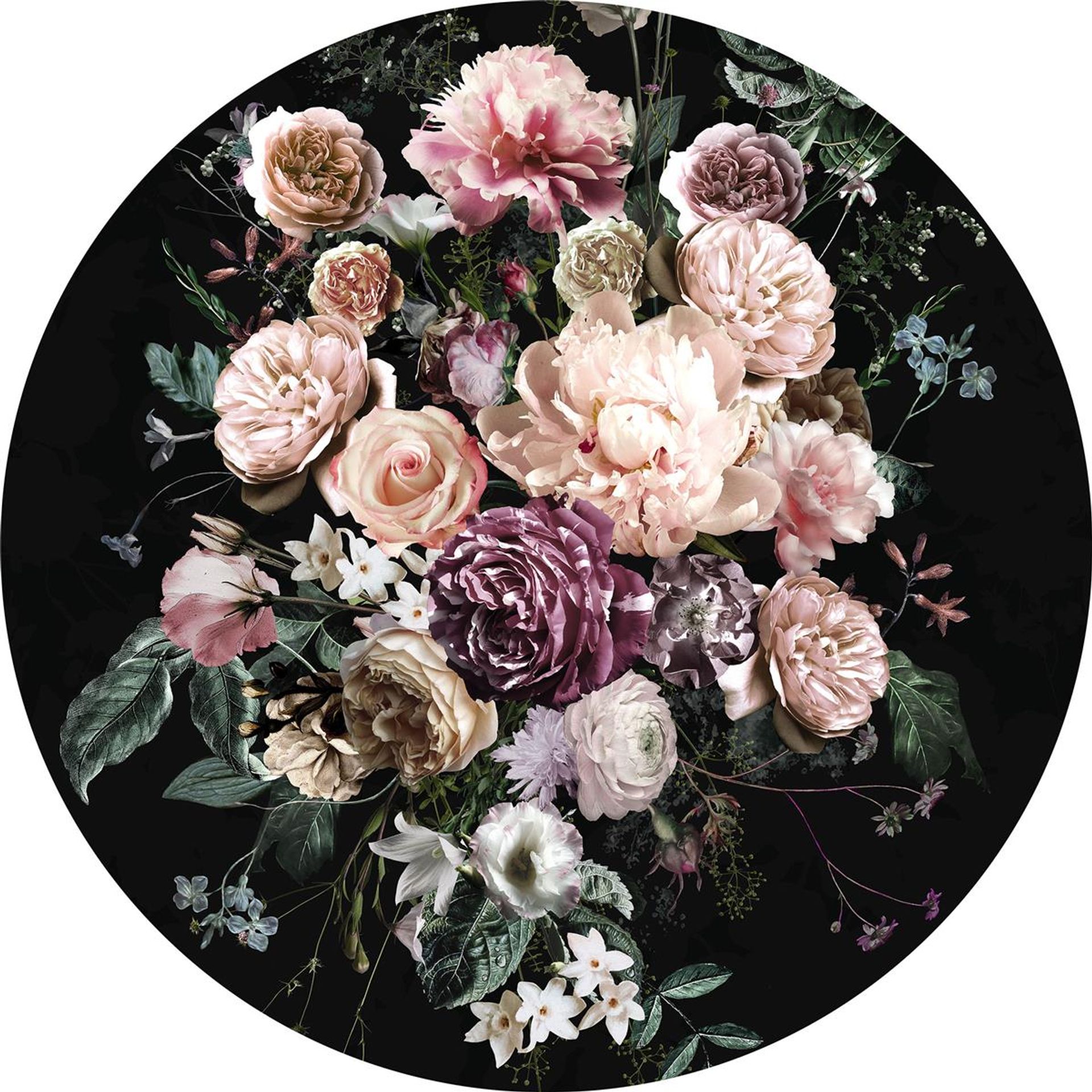 Selbstklebende Vlies Fototapete/Wandtattoo - Enchanted Flowers - Größe 125 x 125 cm