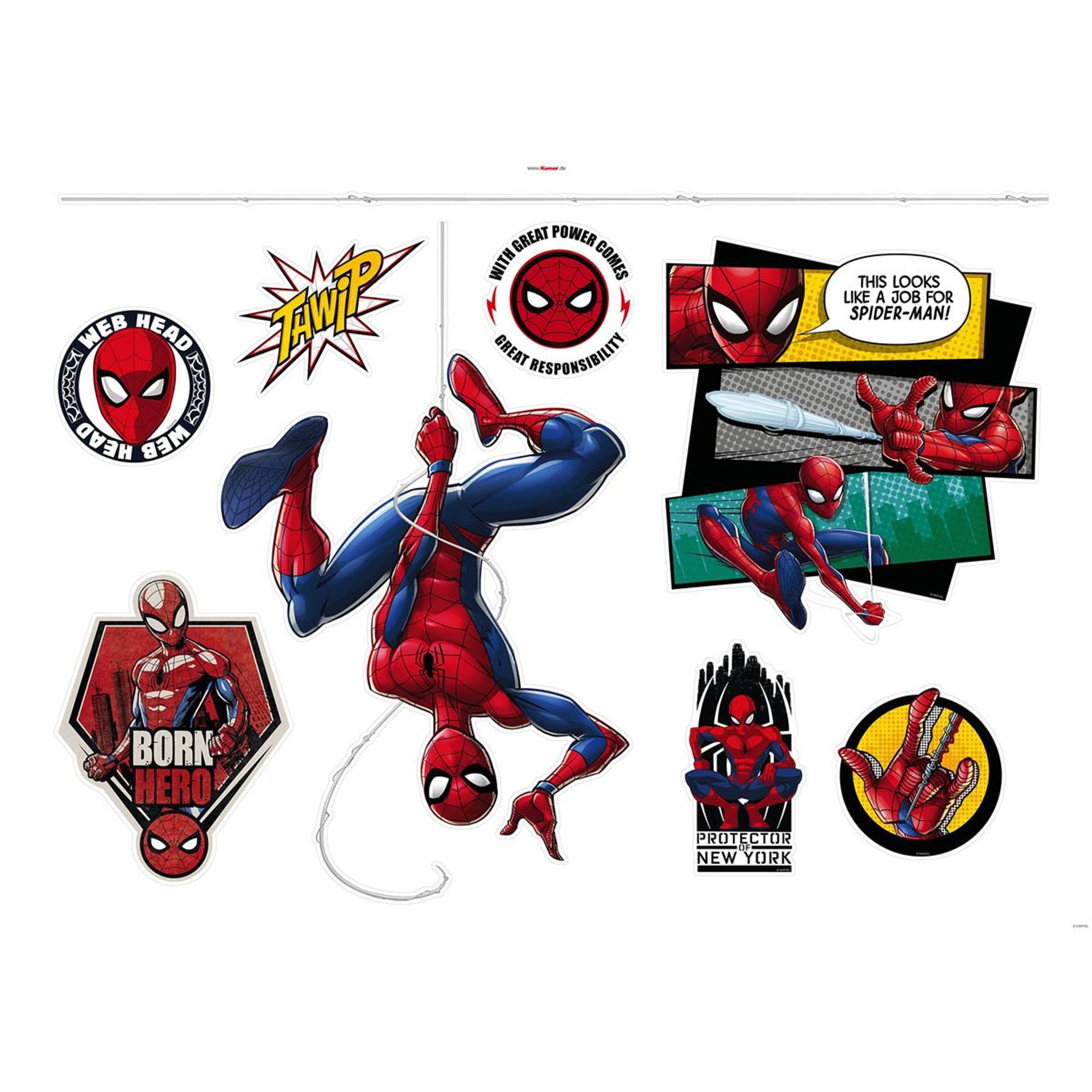 Wandtattoo - Spider-Man Web Head  - Größe 100 x 70 cm