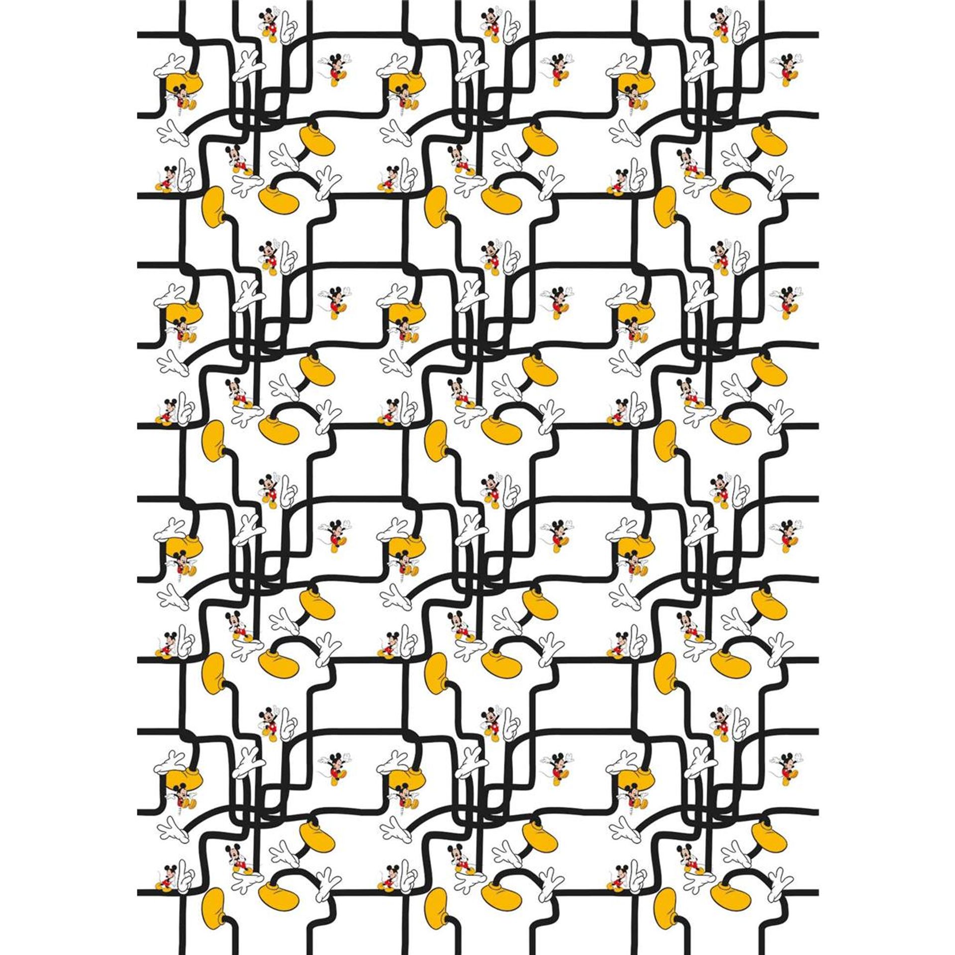 Vlies Fototapete - Mickey Mouse Foot Labyrinth - Größe 200 x 280 cm