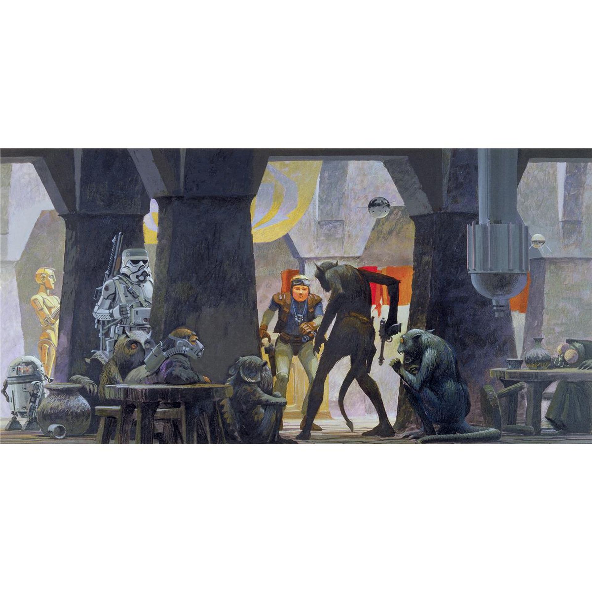 Vlies Fototapete - Star Wars Classic RMQ Mos Eisley Streets - Größe 500 x 250 cm