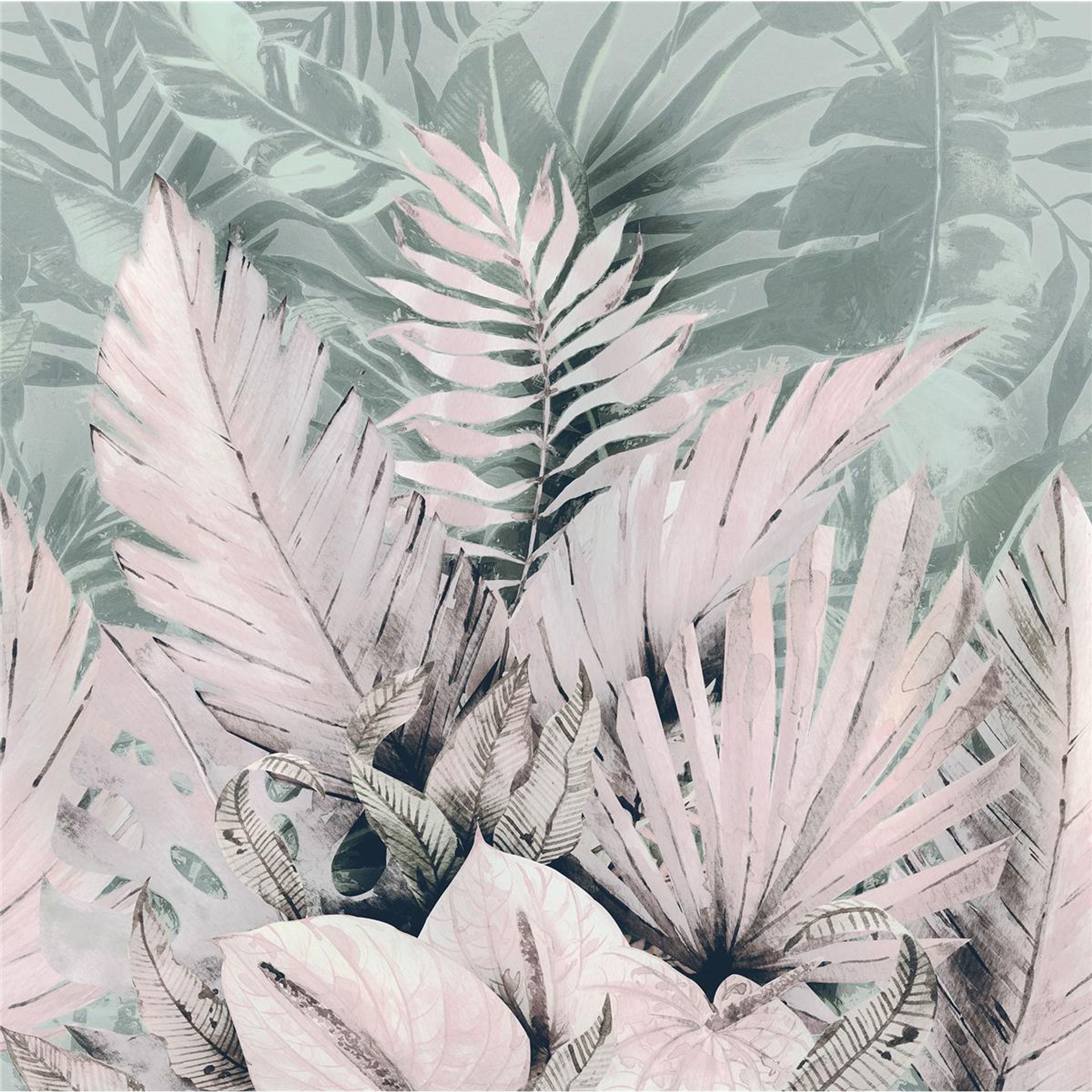 Vlies Fototapete - Palmiers Tropicaux - Größe 250 x 250 cm
