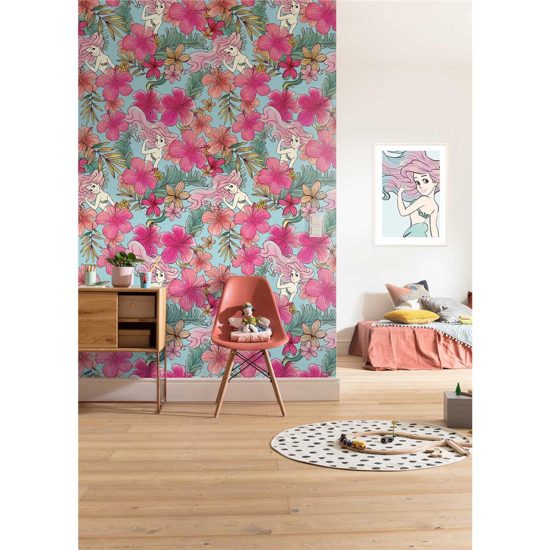 Vlies Fototapete - Ariel Pink Flower - Größe 200 x 280 cm