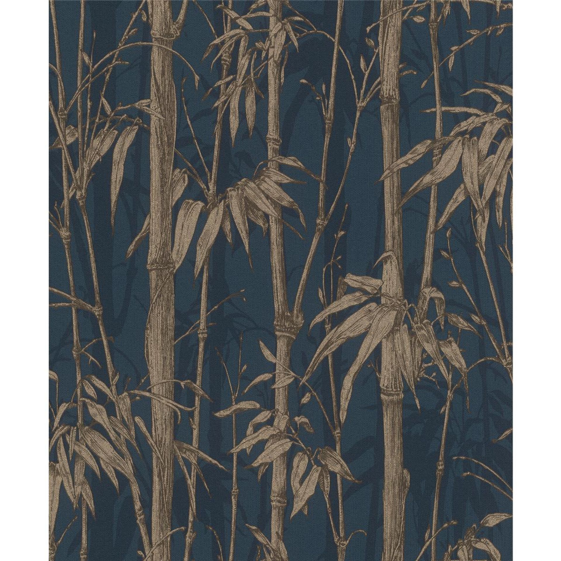 Tapete Nature Botanical Vinyltapete Indigo versetzter Ansatz 53 cm x 10,05 m