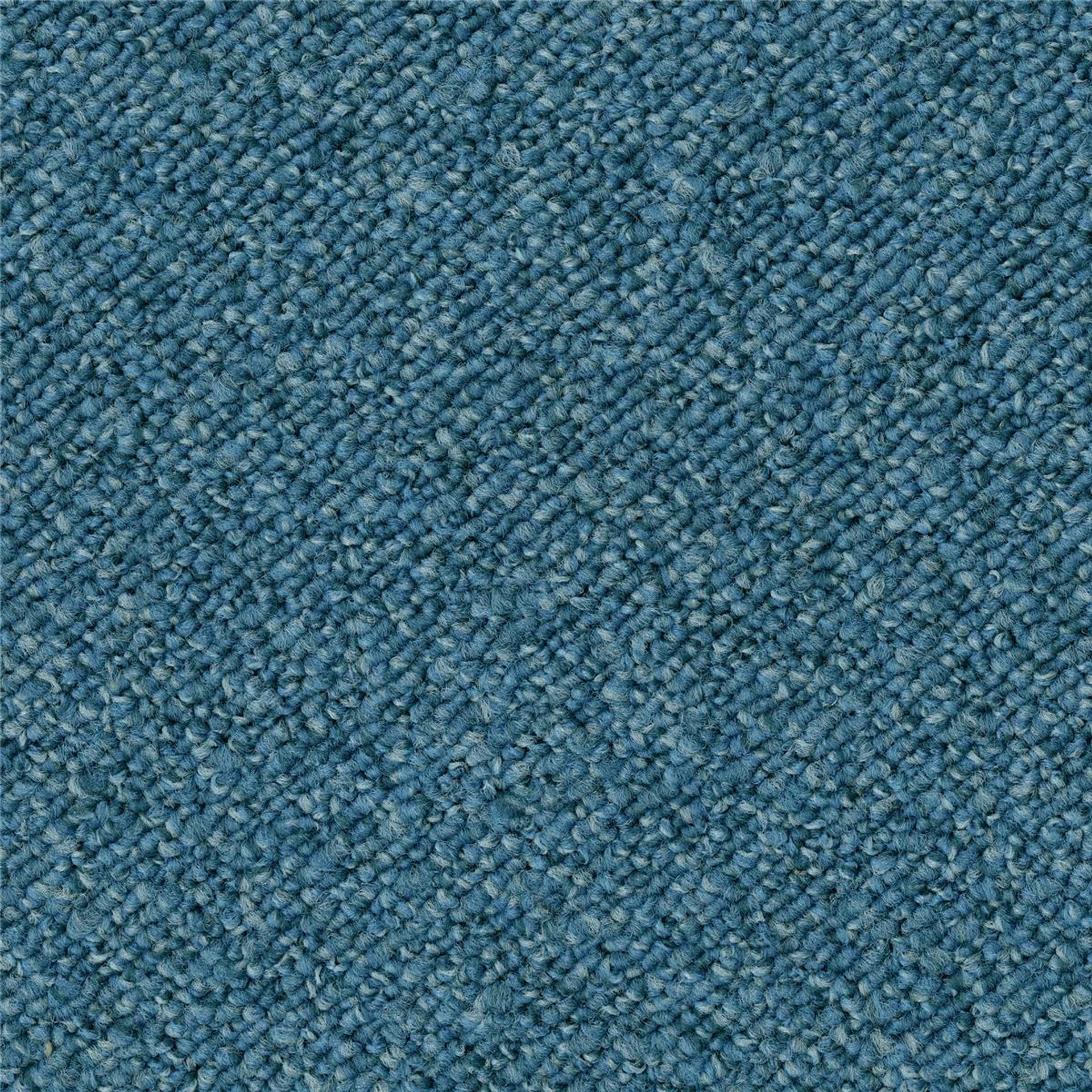 Teppichfliesen 50 x 50 cm Schlinge Rock B878 8113 Blau Allover
