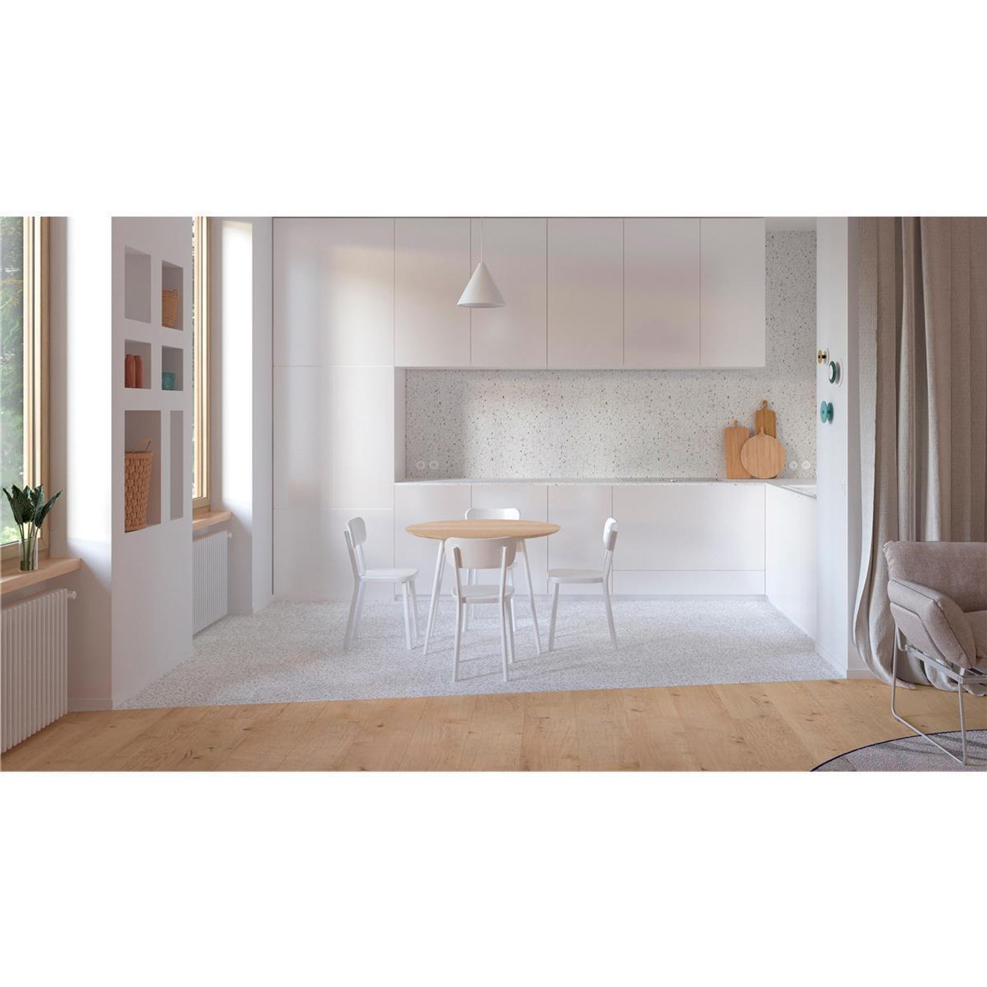 Designboden NATURALS-Swiss Oak-Stained Planke 120 cm x 28,5 cm - Nutzschichtdicke 0,30 mm