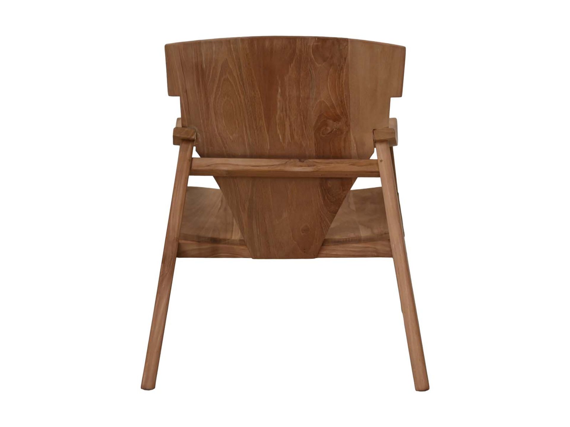 Lounge chair classic EDE-04 Natur/Braun Teakholz B/H/T: 85 cm 77 cm 65 cm