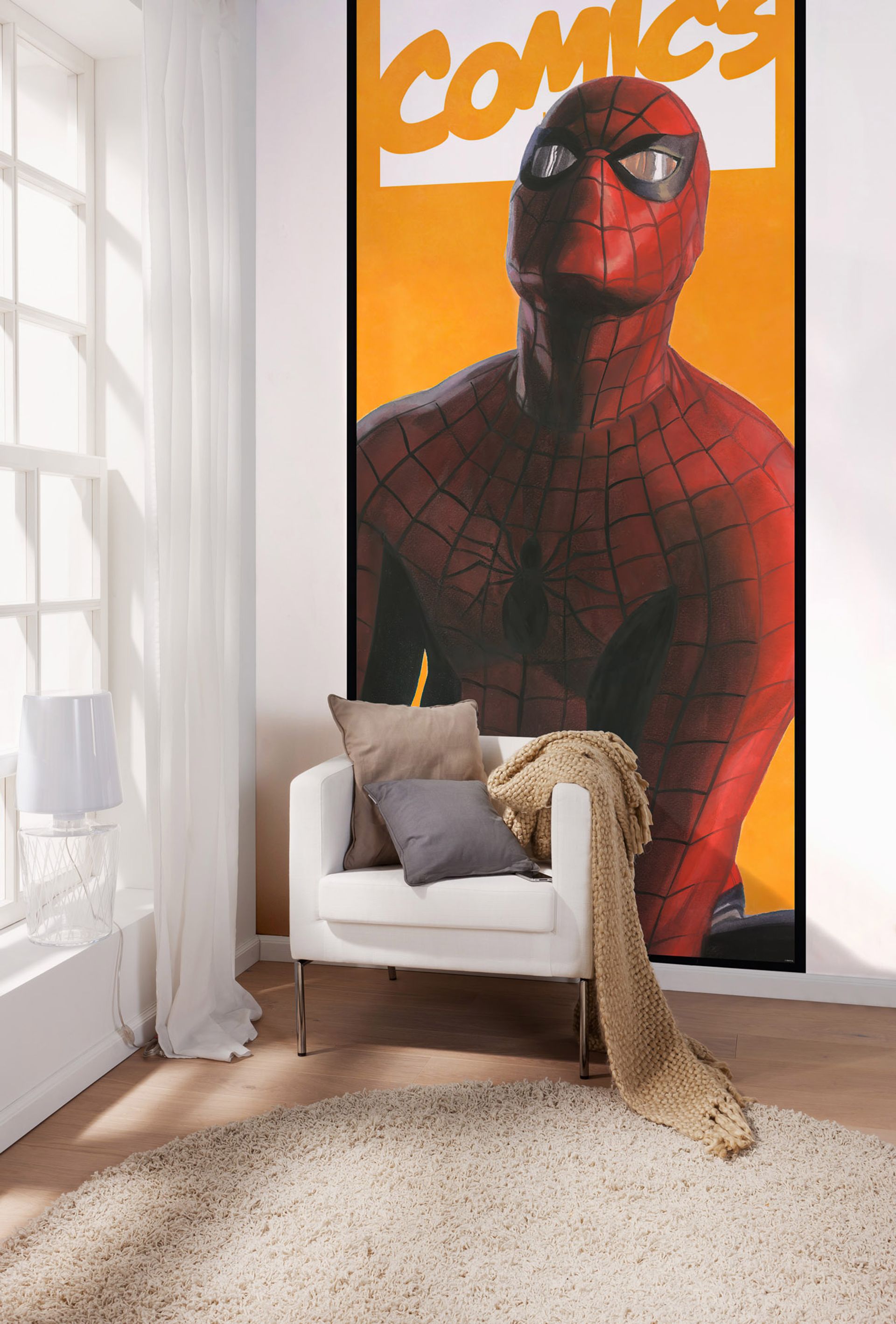 Vlies Fototapete - Spider-Man Comic - Größe 100 x 250 cm