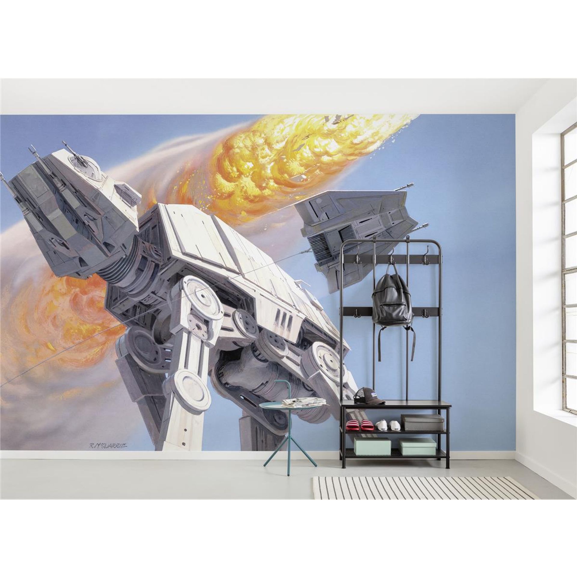 Vlies Fototapete - Star Wars Classic RMQ Hoth Battle AT-AT - Größe 500 x 250 cm