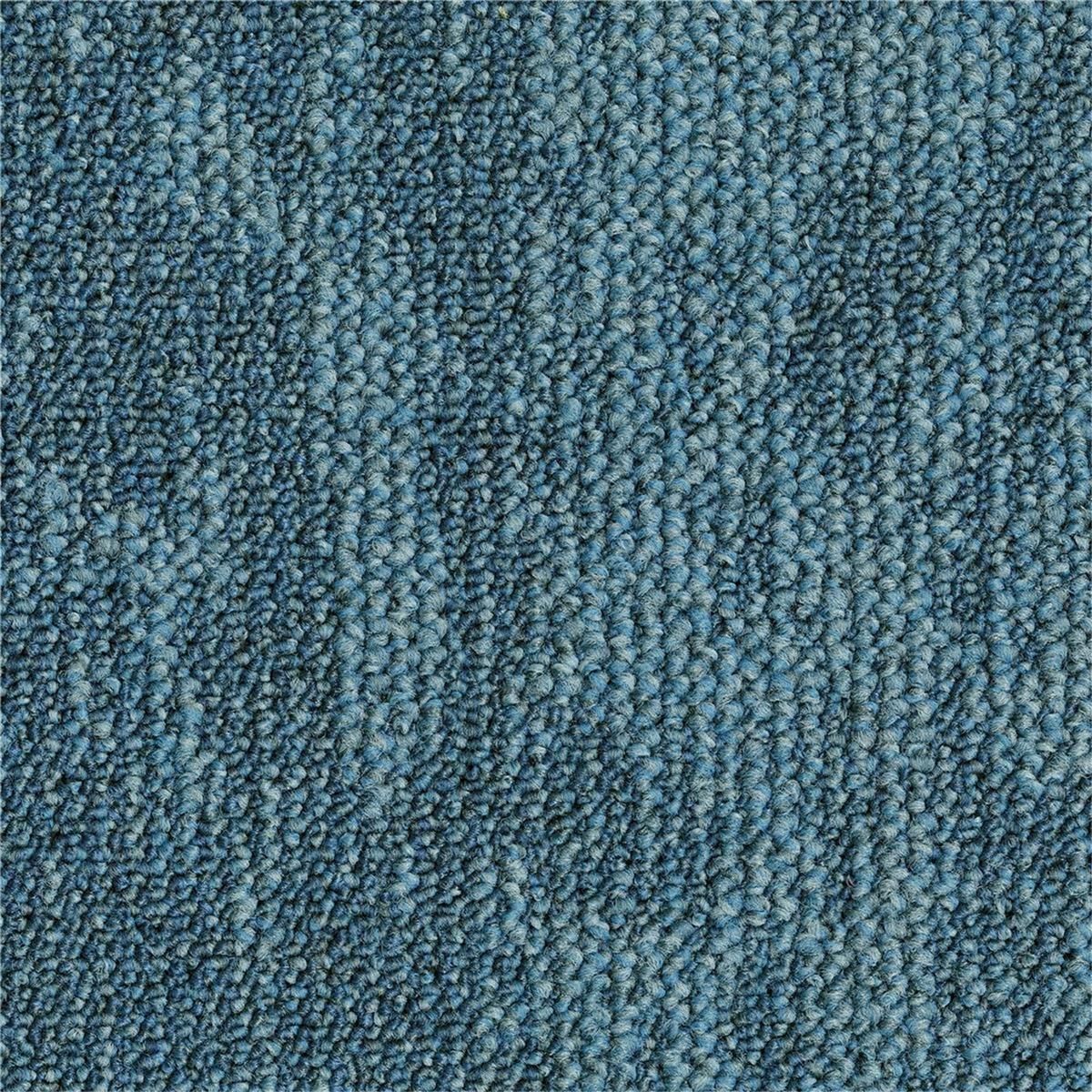 Teppichfliesen 50 x 50 cm Schlinge strukturiert Desert B882 8213 Blau Organisch