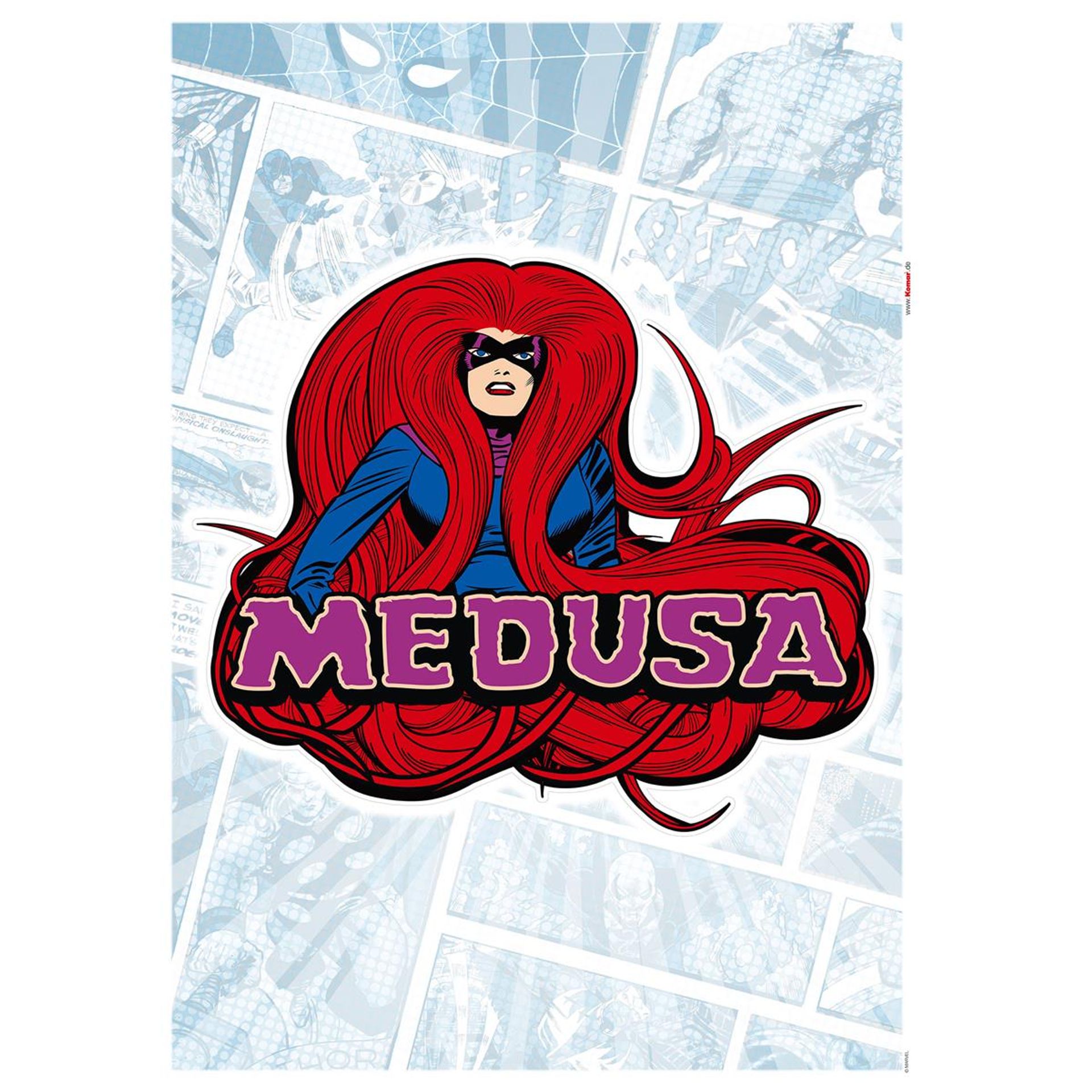 Wandtattoo - Medusa Comic Classic  - Größe 50 x 70 cm