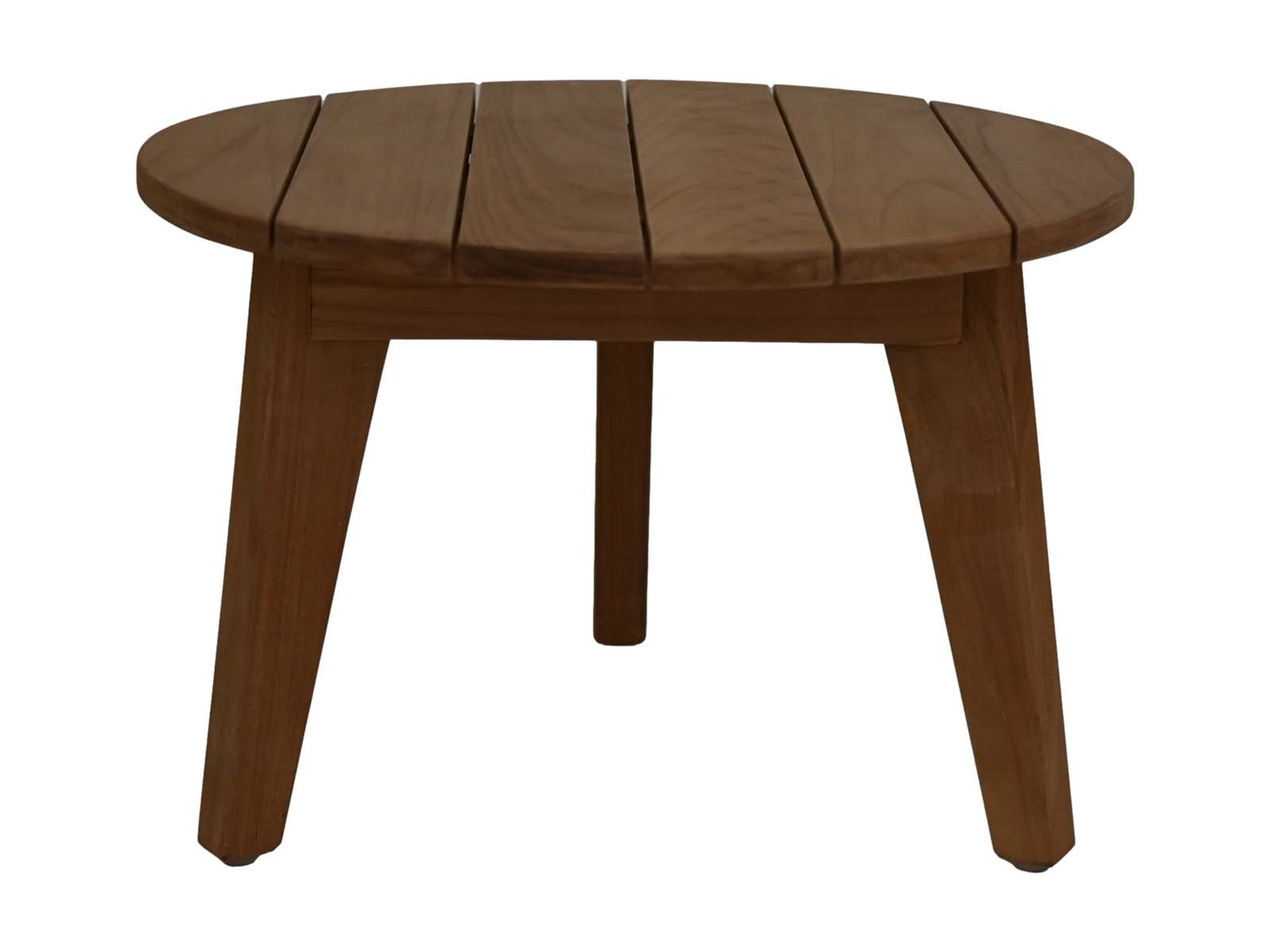 Coffee table round garden EDE-04 Natur/Braun Teakholz B/H/T: 45 cm 35 cm 45 cm