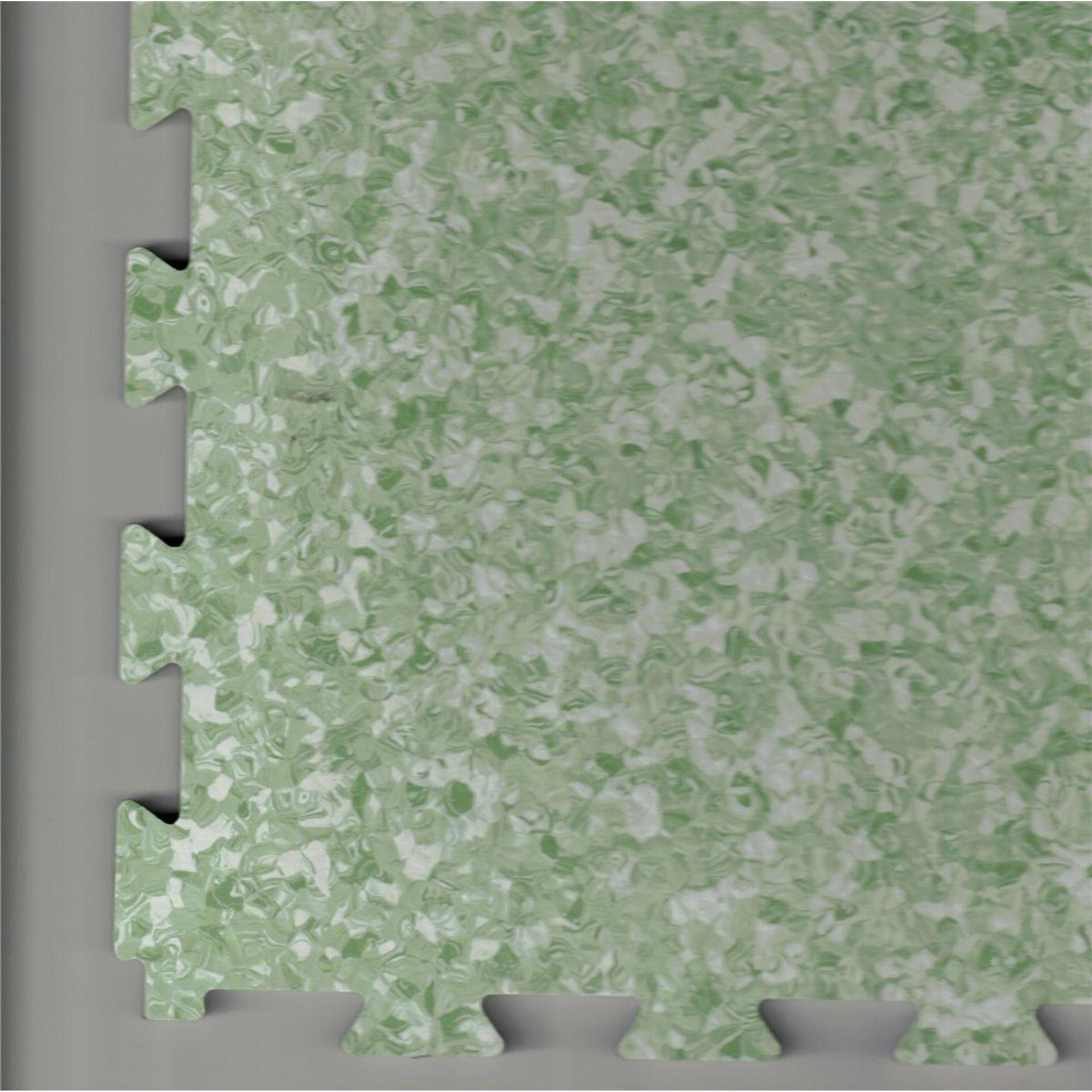 PVC-Industrieboden IBOCOLOR Klickfliese Grün 677 Granitoptik 595 mm x 595 mm - 7,5 mm Dicke