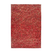 Teppich Finish 100 Rot / Gold 80 cm x 150 cm