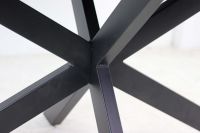 Ovaler Esstisch Melbourne EDE-04 Schwarz Mangoholz/Metall B/H/T: 110 cm 76 cm 220 cm