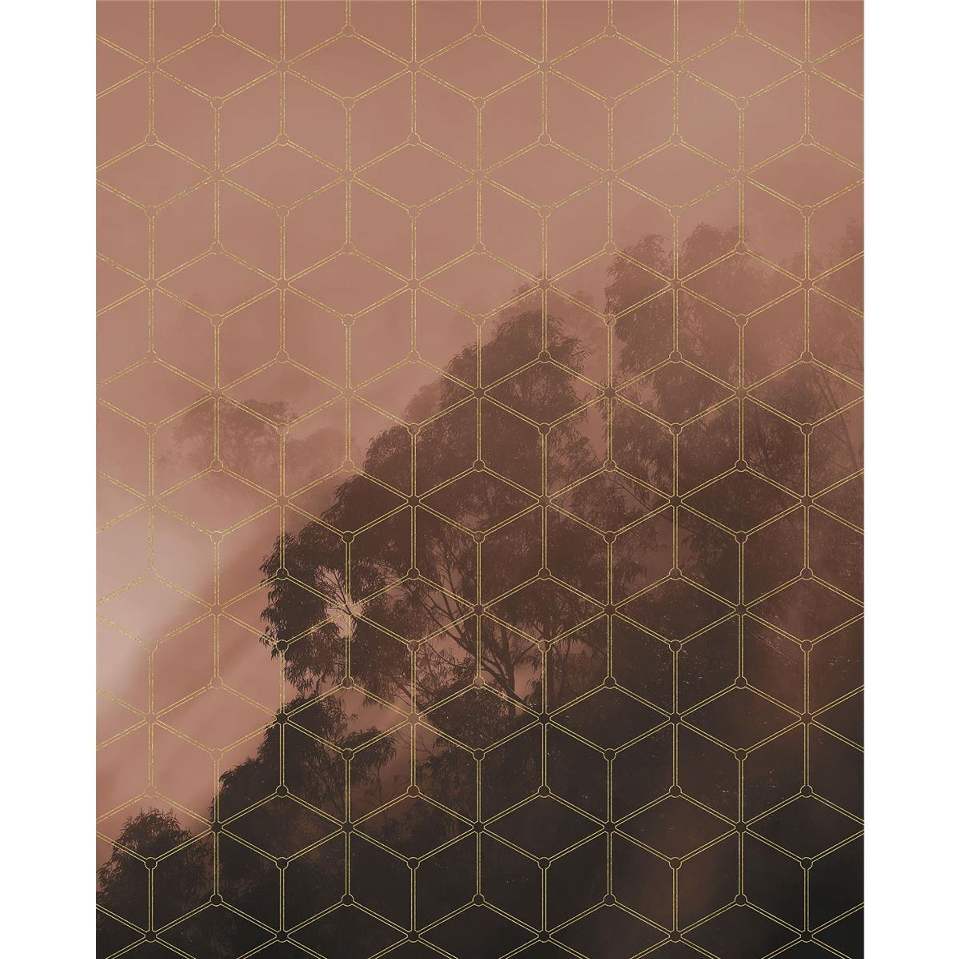 Vlies Fototapete - Golden Grid - Größe 200 x 250 cm