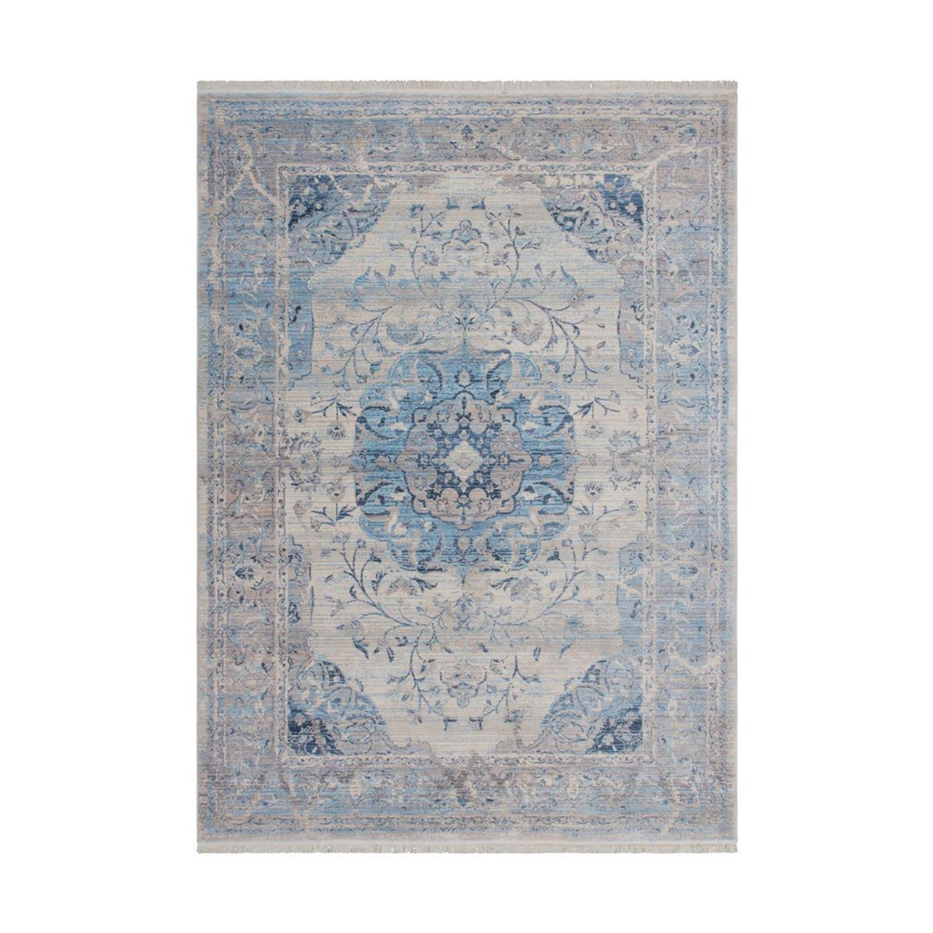 Teppich Tibet - Nagqu Blau 160 cm x 230 cm