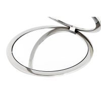 Beistelltisch Spiral 525 Silber - 40 cm (L) x 40 cm (B) x 55 cm (H)