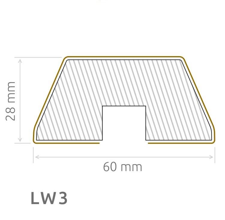 Wand- Akustikpaneel schwarz mit 6 Lamellen V1 B/H 48,4 cm / 275 cm Lava Dreieck