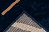 Teppich Vancouver 110 Blau / Beige / Weiß  80 cm x 150 cm