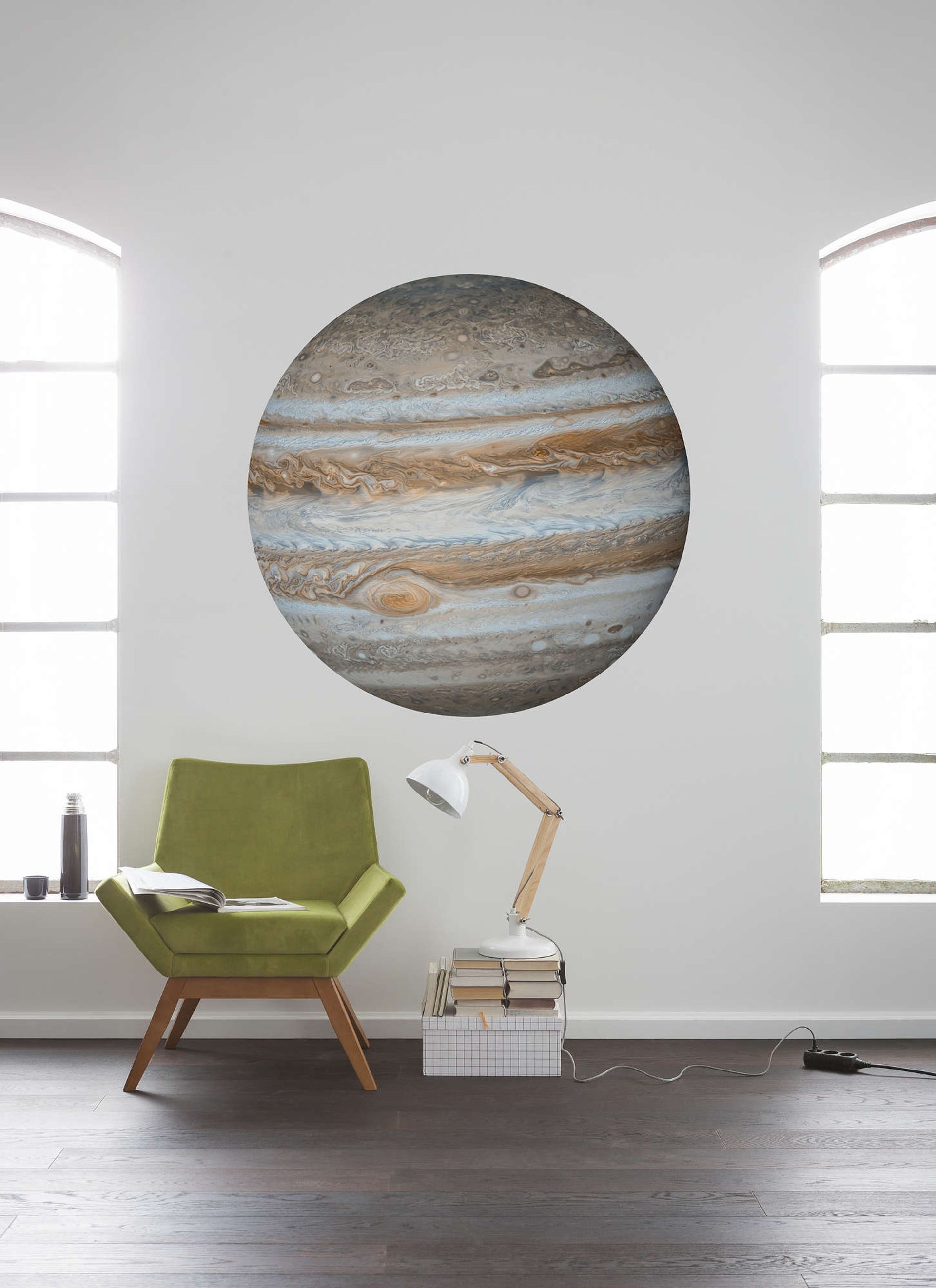 Selbstklebende Vlies Fototapete/Wandtattoo - Jupiter - Größe 125 x 125 cm