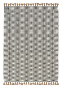 Teppich INSULA Schwarz-Weiß-Rosa - 200 cm x 300 cm