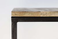 Beistelltisch Rick EDE-04 Natur/schwarz Rustik mangoholz/Metall B/H/T: 45 cm 65 cm 35 cm