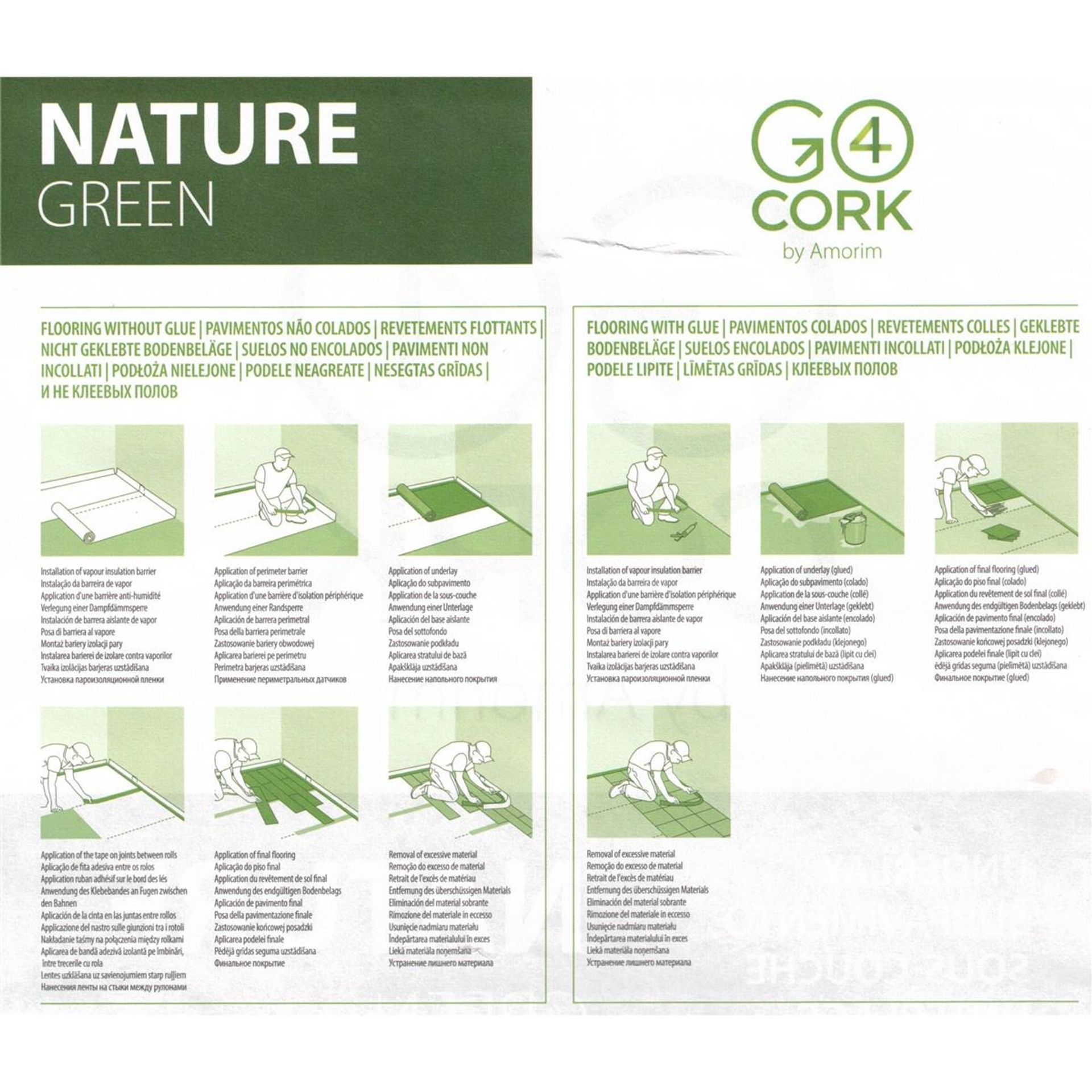Rollenkork Nature Green Korkunterlage - Für umweltbewusste Anwender, Material: Kork, 100% natürlich und recycelbar.Trittschallverbesserung: 