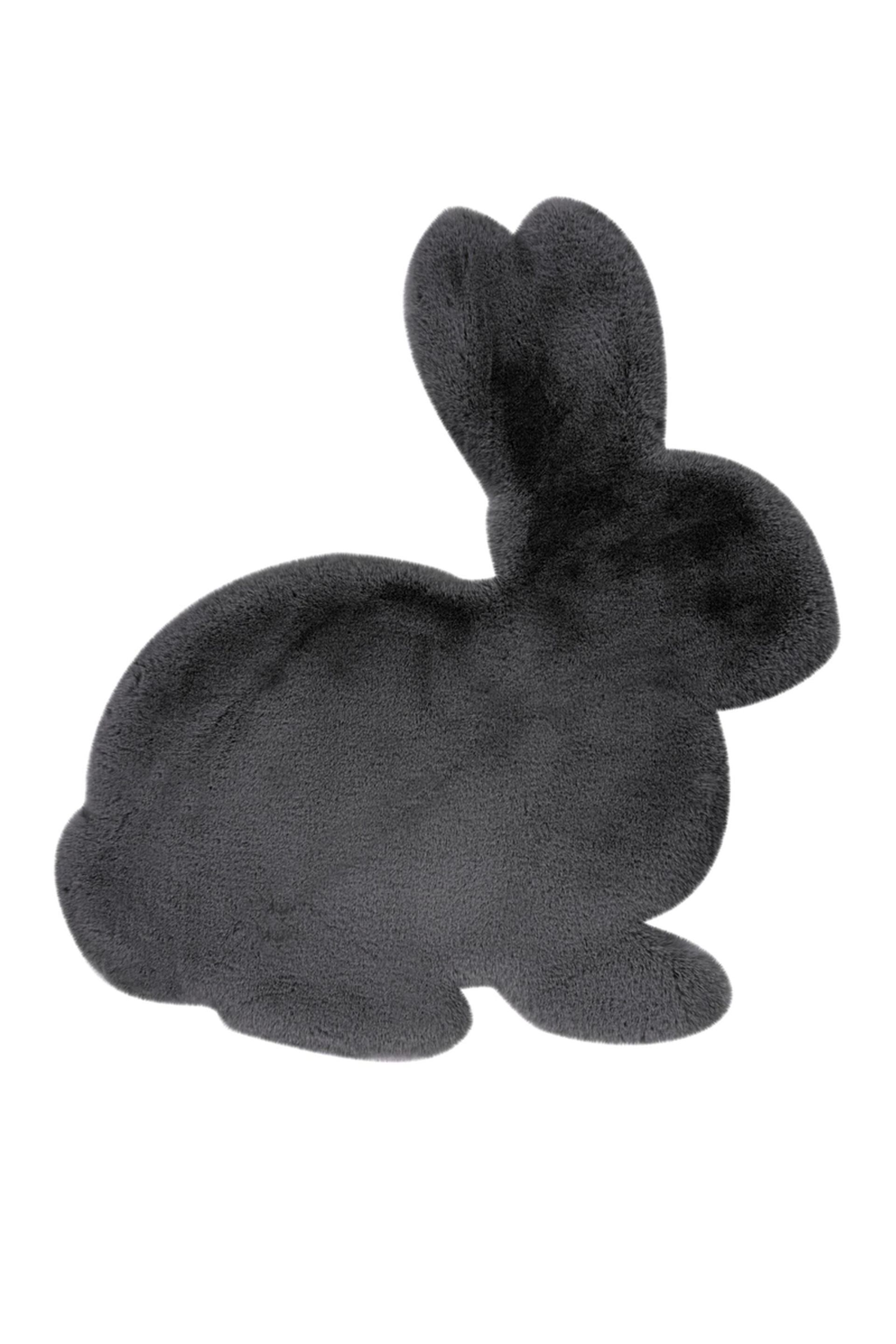 Teppich Lovely Kids 725-Rabbit Anthrazit 80 cm x 90 cm