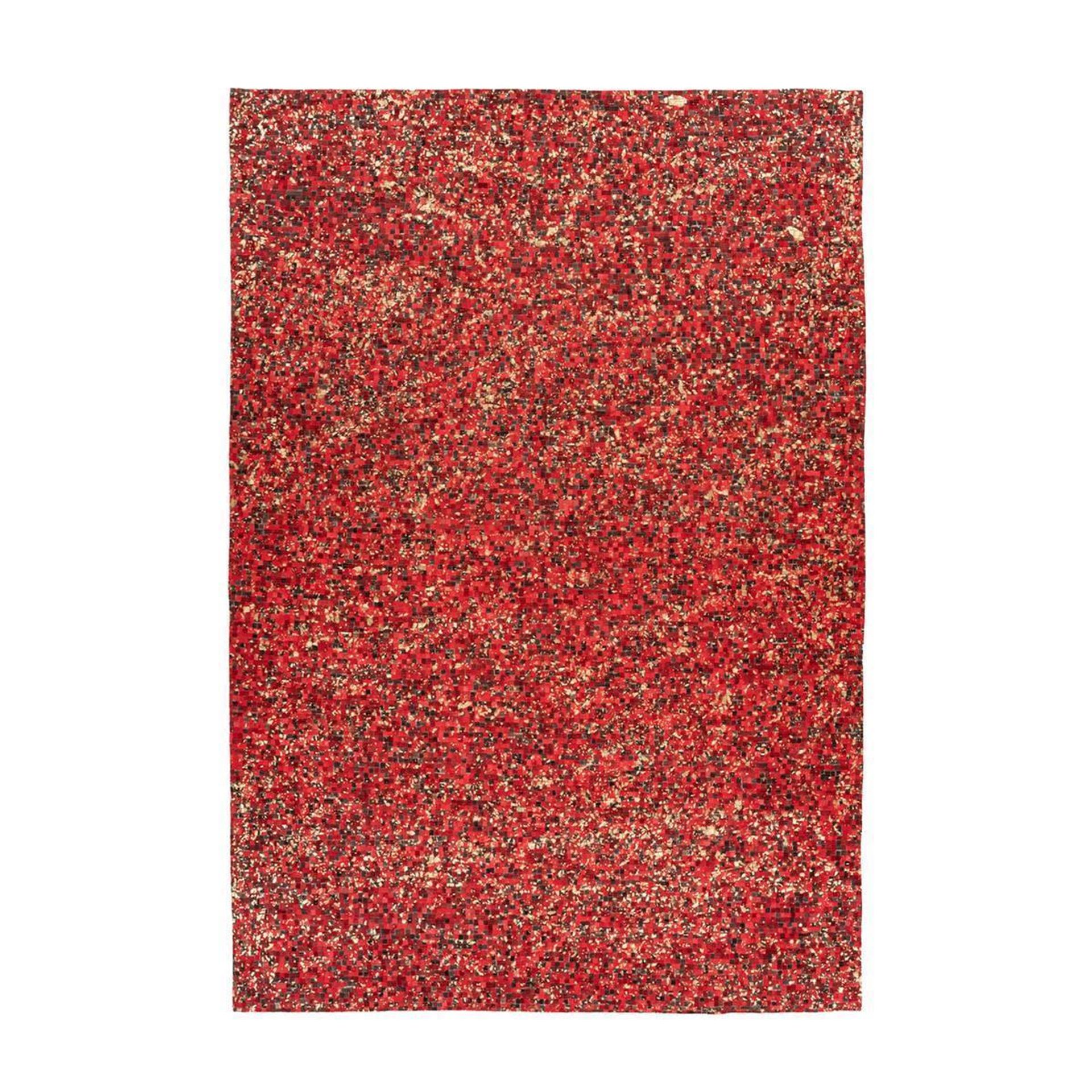 Teppich Finish 100 Rot / Gold 80 cm x 150 cm