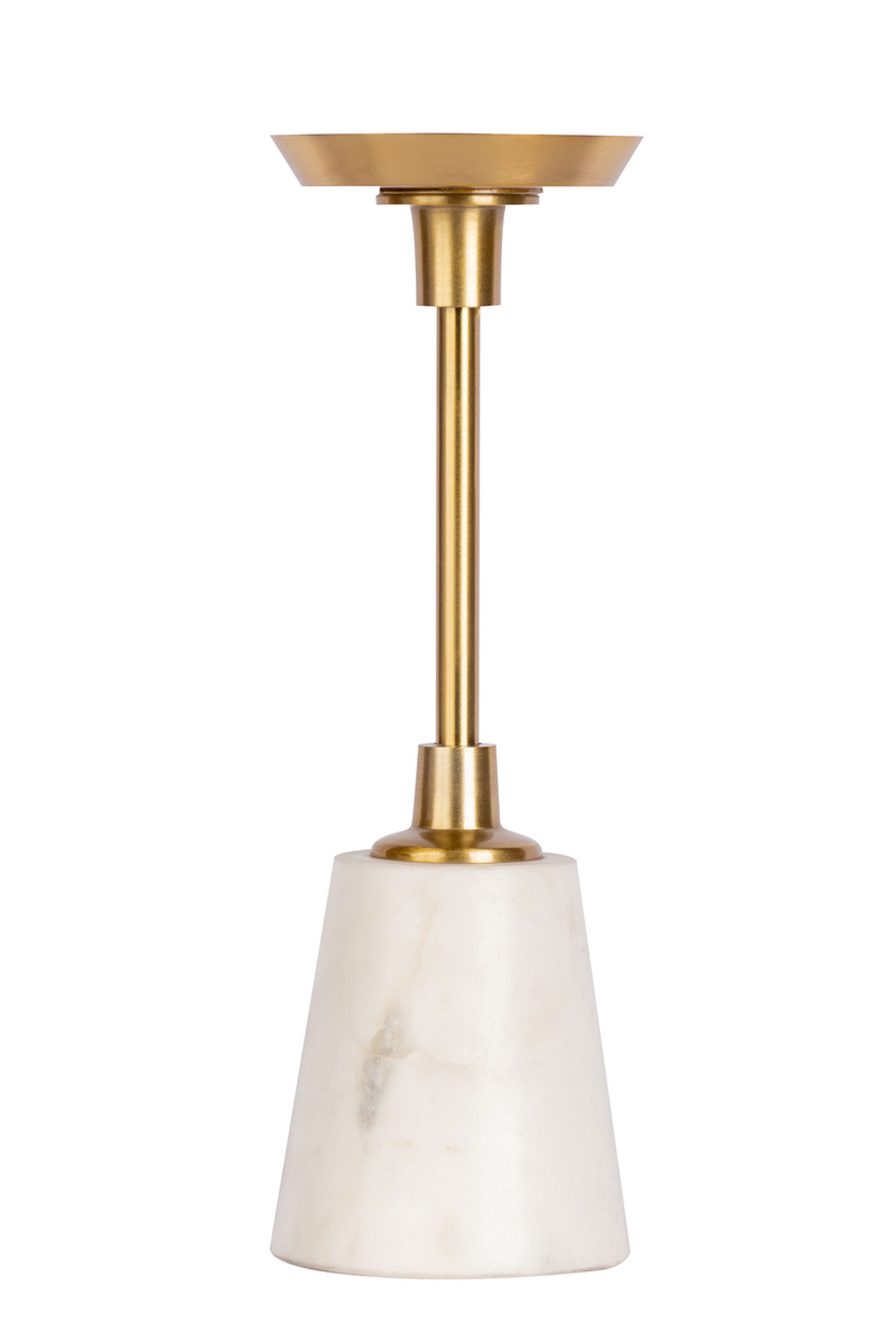 Kerzenhalter Fayya 225 Gold / Weiß - 10 cm (L) x 10 cm (B) x 30 cm (H)