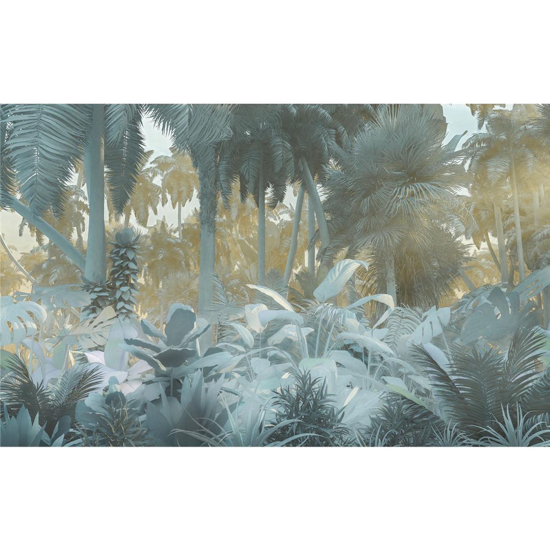 Vlies Fototapete - Misty Jungle - Größe 400 x 250 cm