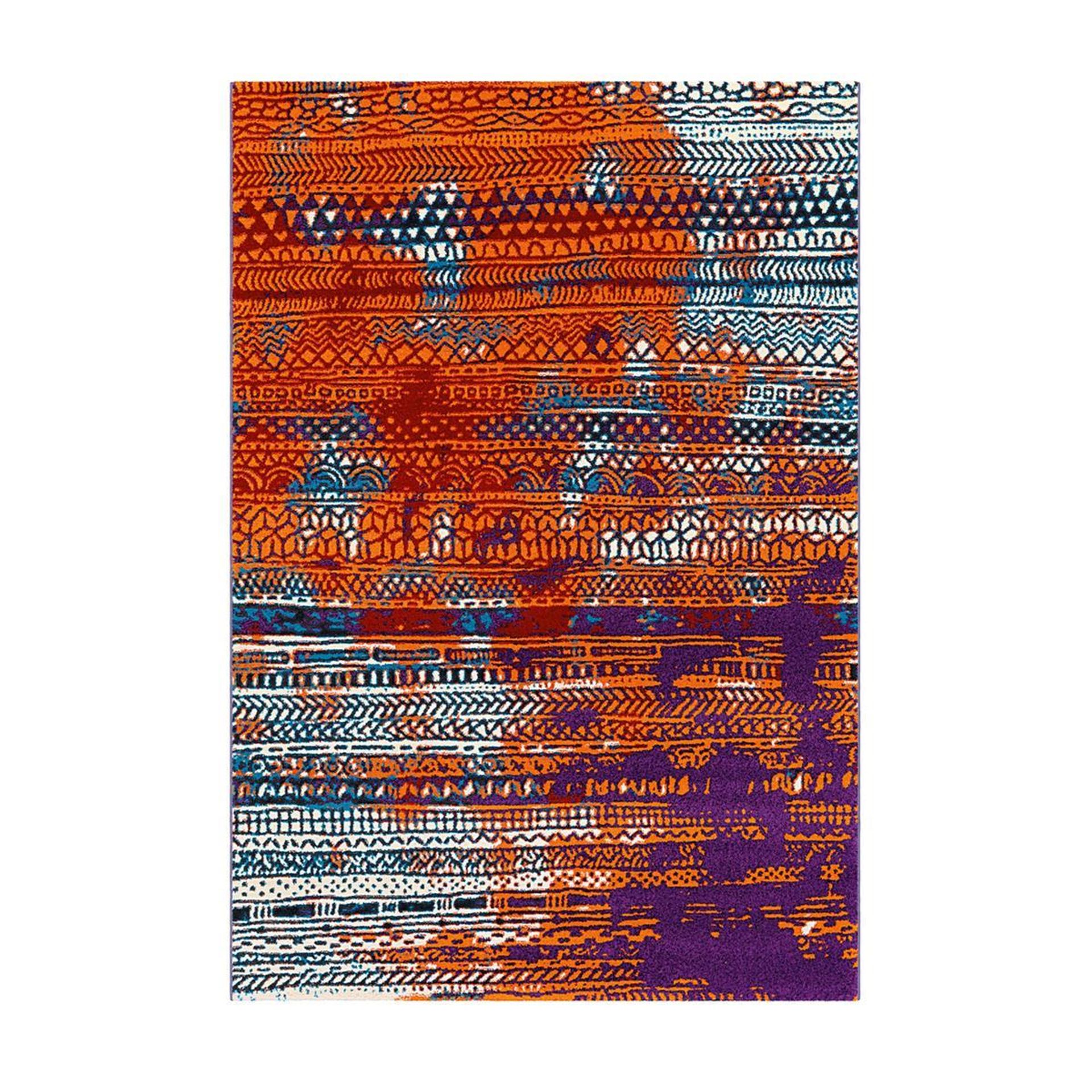 Teppich Move 4449 Grau / Orange / Violett 133 cm x 190 cm