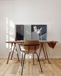 Polster Paneel-Set Loft aus Holz und Textilien 7-teilig gepolsterte Paneele Glastöne 120 cm x 60 cm