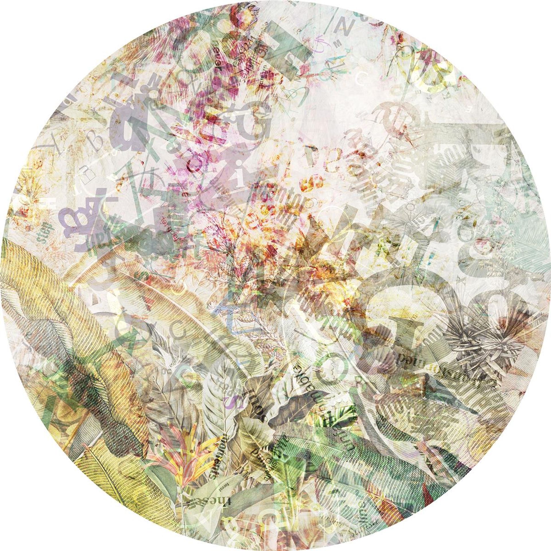 Selbstklebende Vlies Fototapete/Wandtattoo - Round Stories - Größe 125 x 125 cm