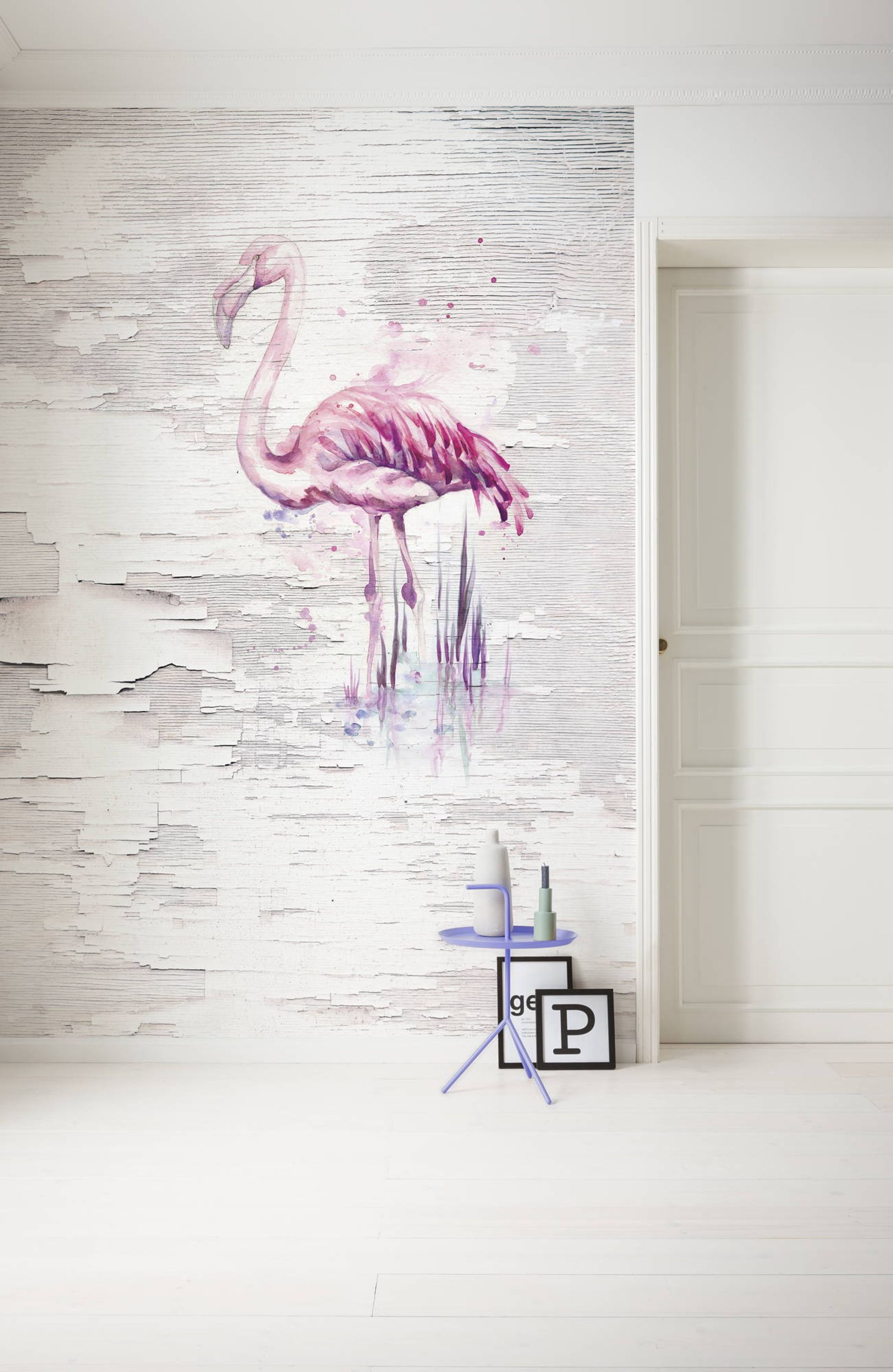 Vlies Fototapete - Pink Flamingo - Größe 200 x 250 cm