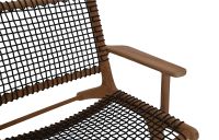 Lounge chair w/arm Charita EDE-04 Natur/Schwarz Teakholz B/H/T: 80 cm 70 cm 83 cm