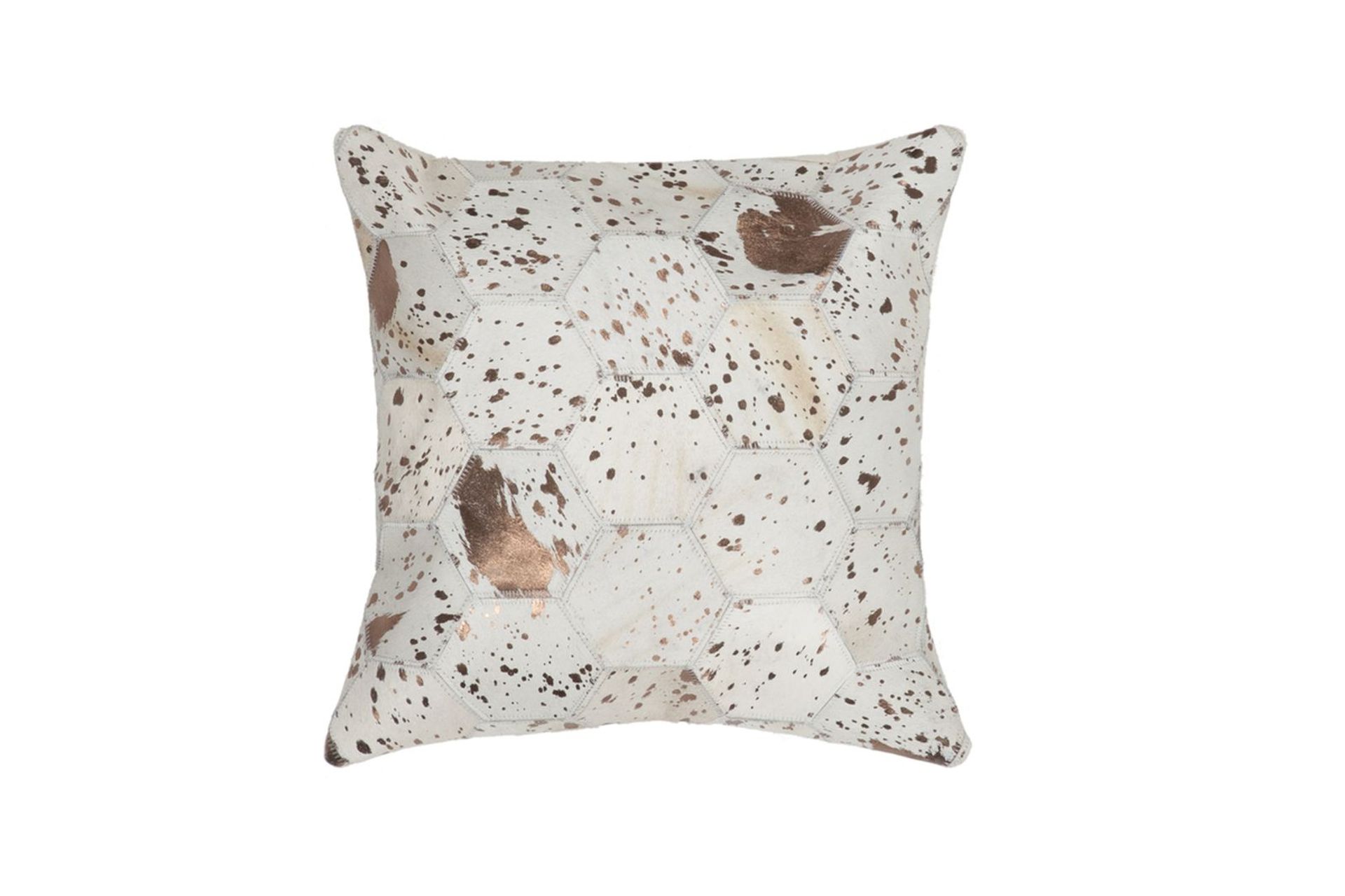 Kissen (gefüllt) Spark Pillow 210 Elfenbein / Chrom 45 cm x 45 cm