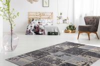 Teppich Matrix 110 Schwarz / Grau 80 cm x 150 cm