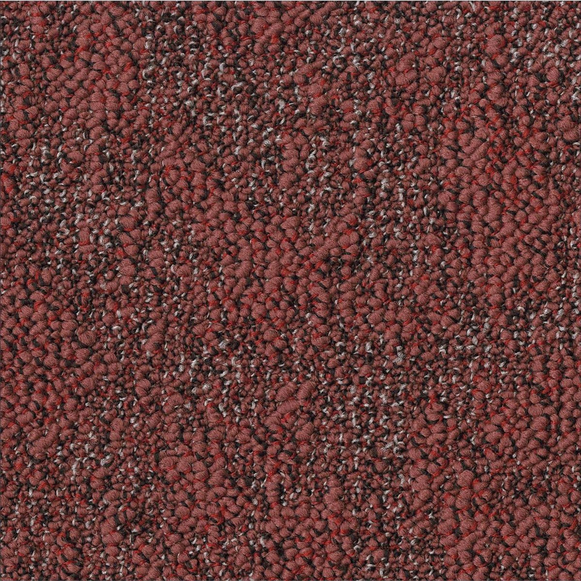 Teppichfliese 50 x 50 cm Schlinge strukturiert Desso Granite AA88 2103 Rot Organisch