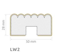 Wand- Akustikpaneel schwarz mit 6 Lamellen V1 B/H 48,4 cm / 275 cm Sonoma Welle