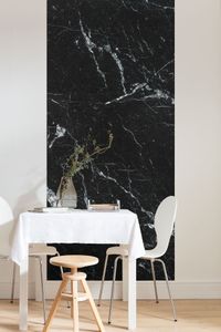 Vlies Fototapete - Marble Nero Panel - Größe 100 x 250 cm